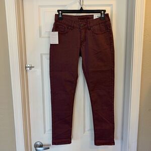 Vanity Plum Colored Jegging Crop Jeans